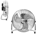 Chrome Floor Fan with 3 Speeds and Adjustable Tilt