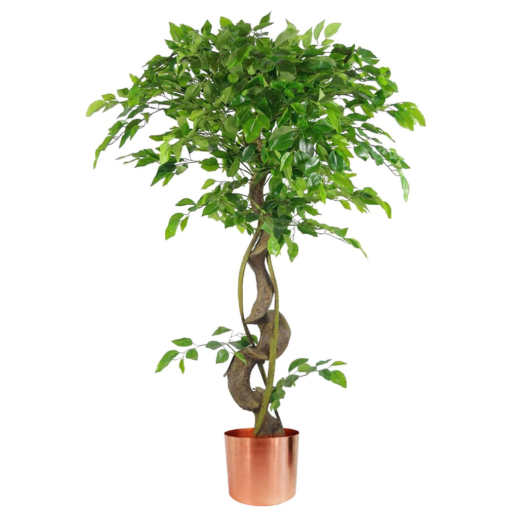 120cm Artificial Ficus Tree with Copper Planter