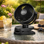 Senelux 5-Inch Rechargeable Clip-On Fan with 4 Speeds