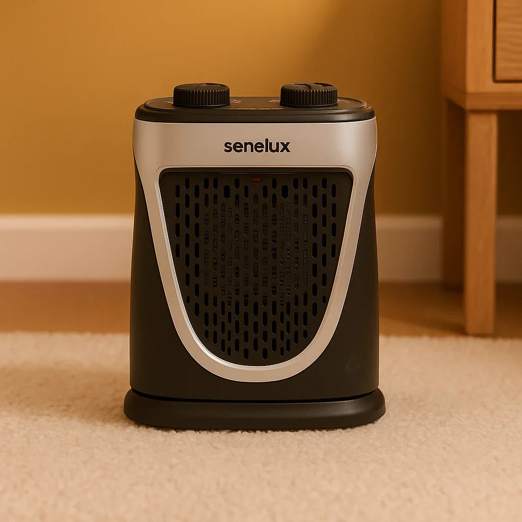 1500W Portable Ceramic Heater with Adjustable Thermostat