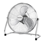 Chrome Floor Fan with 3 Speeds and Adjustable Tilt