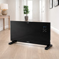 Senelux Black Glass Panel Heater with Wi-Fi Controls