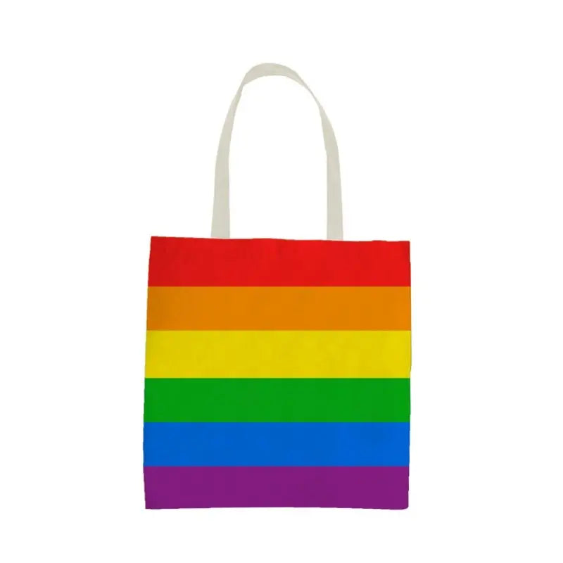 Pride Rainbow Polyester Tote Bag – 40cm × 40cm