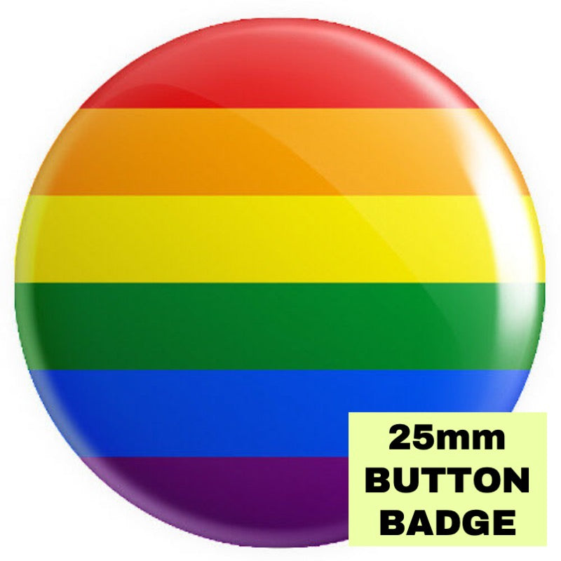 Rainbow Pride Flag Button Badge – 25mm