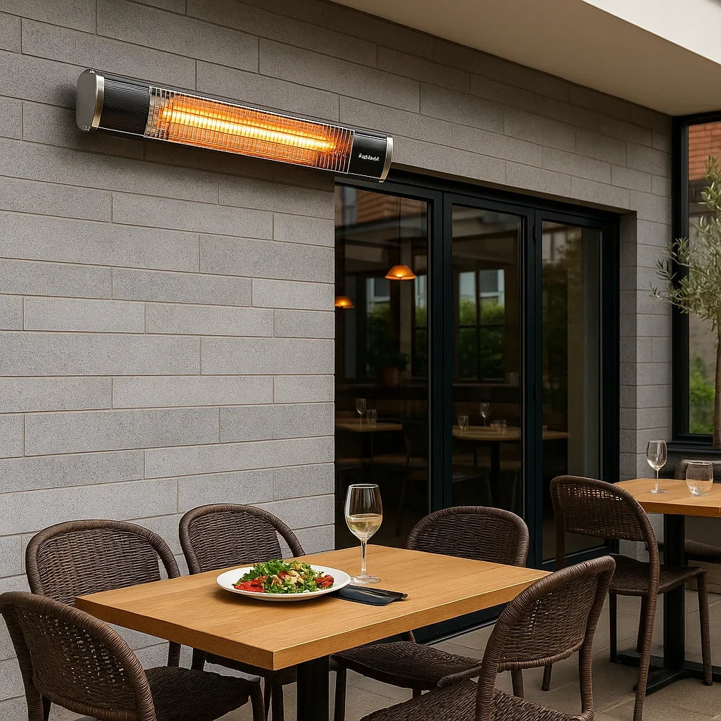 Wall-Mounted Infrared Patio Heater with Remote Control