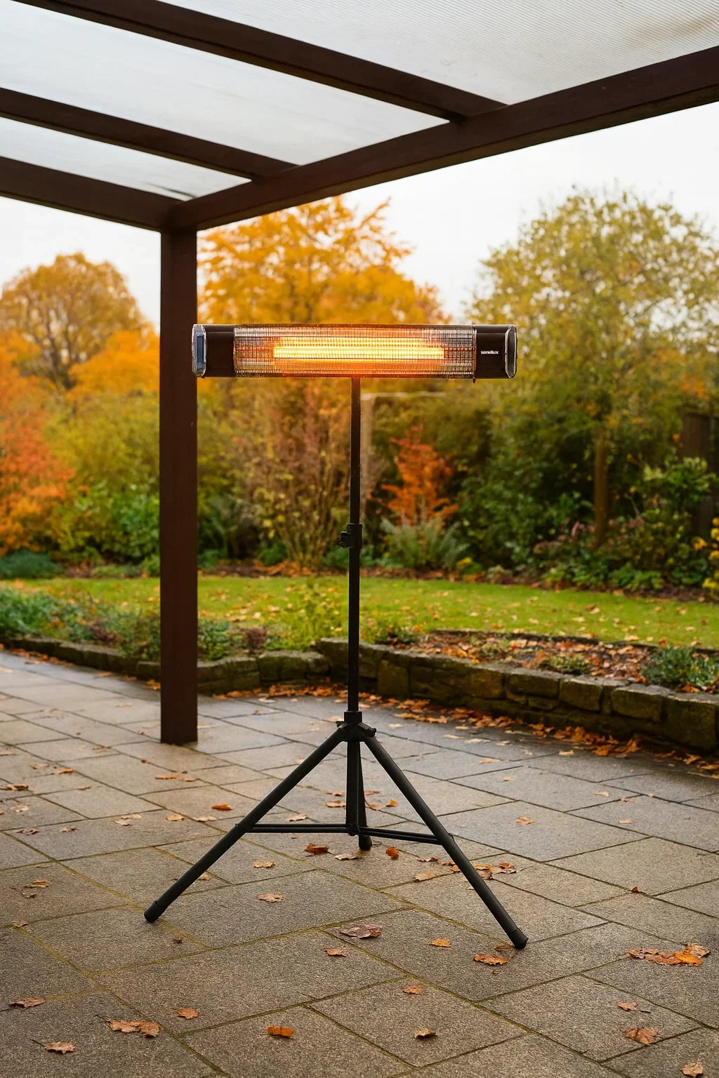 Tripod-Mounted Infrared Patio Heater with Remote Control