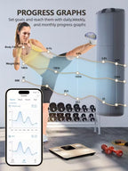 Digital Bathroom Scale with LED Display and App Connection